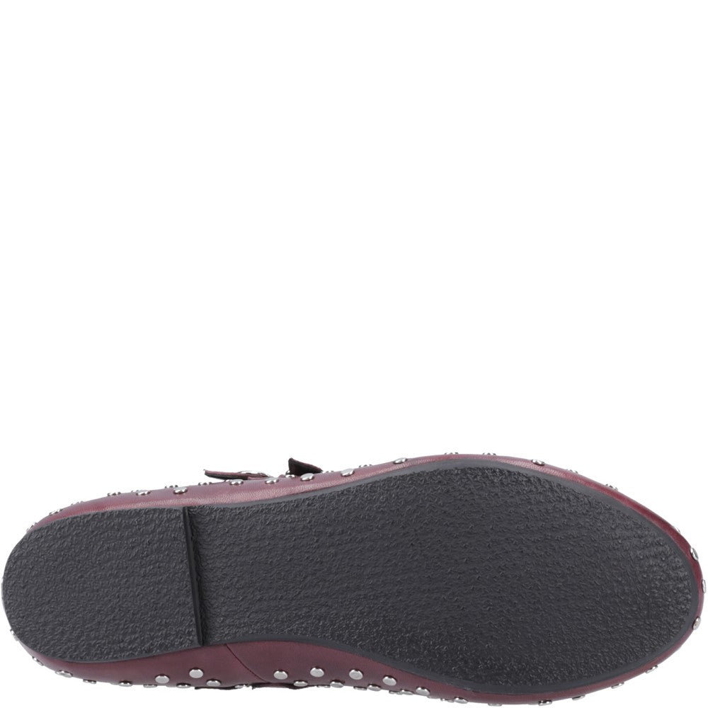 Ballerinas Plum Hush Puppies Nixie Mary Jane Stud