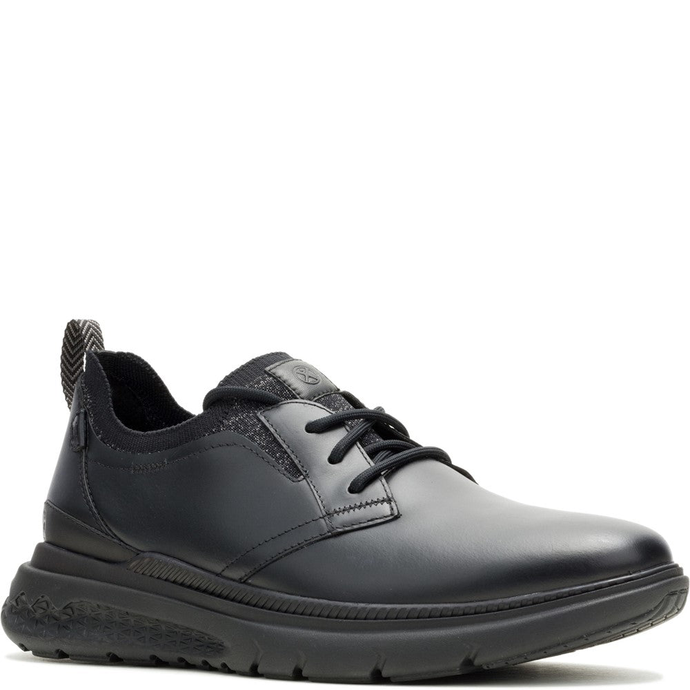 Mens Sports Black/Black Hush Puppies Excel Lace Up