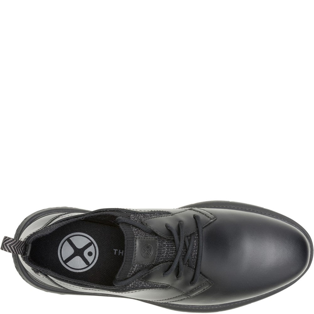 Mens Sports Black/Black Hush Puppies Excel Lace Up