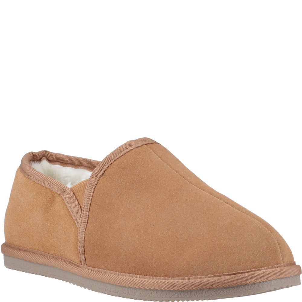 Classic Mens Slippers Tan Hush Puppies Aryan Slipper