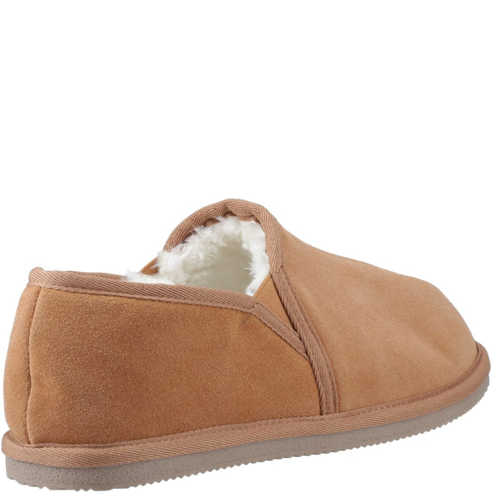 Classic Mens Slippers Tan Hush Puppies Aryan Slipper
