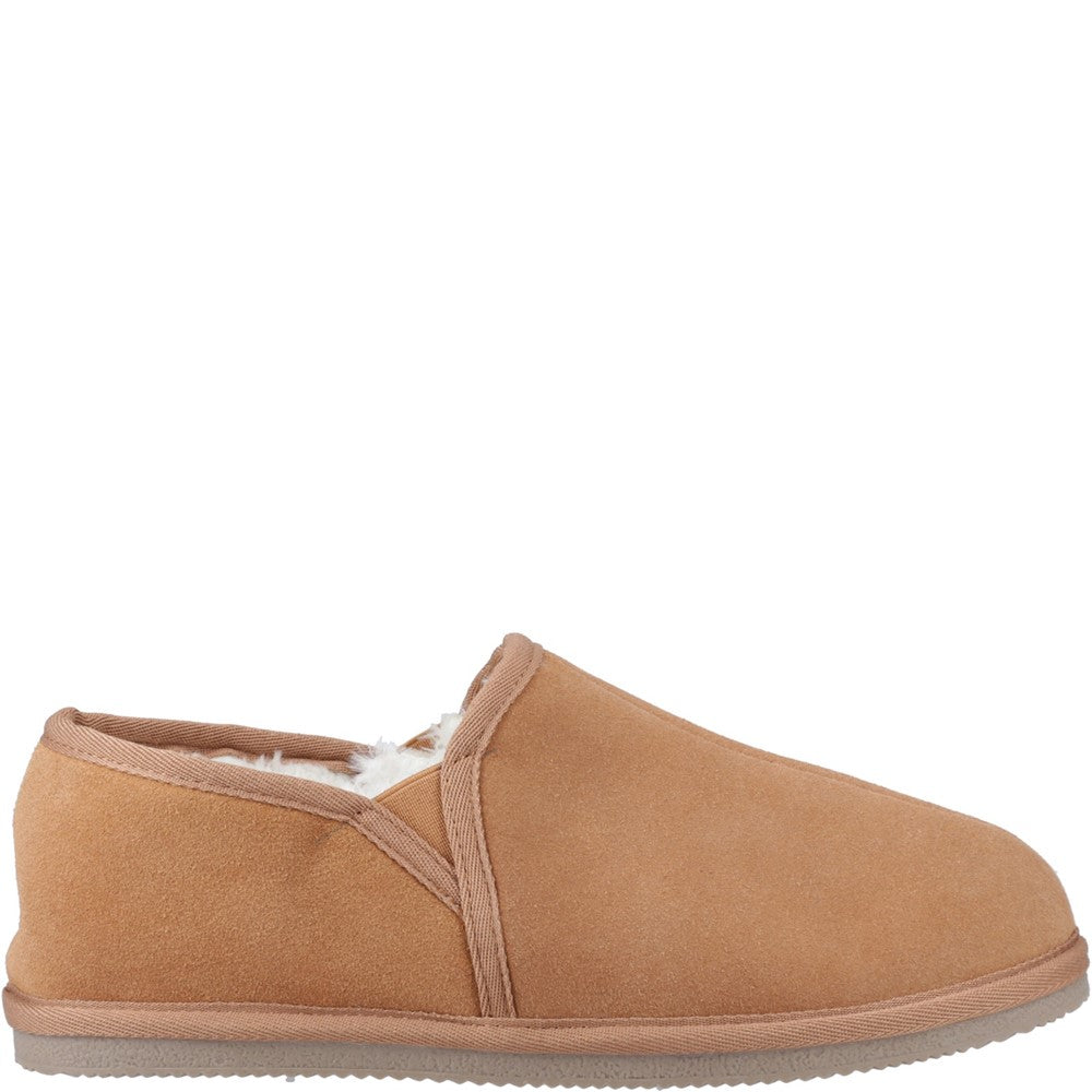 Classic Mens Slippers Tan Hush Puppies Aryan Slipper