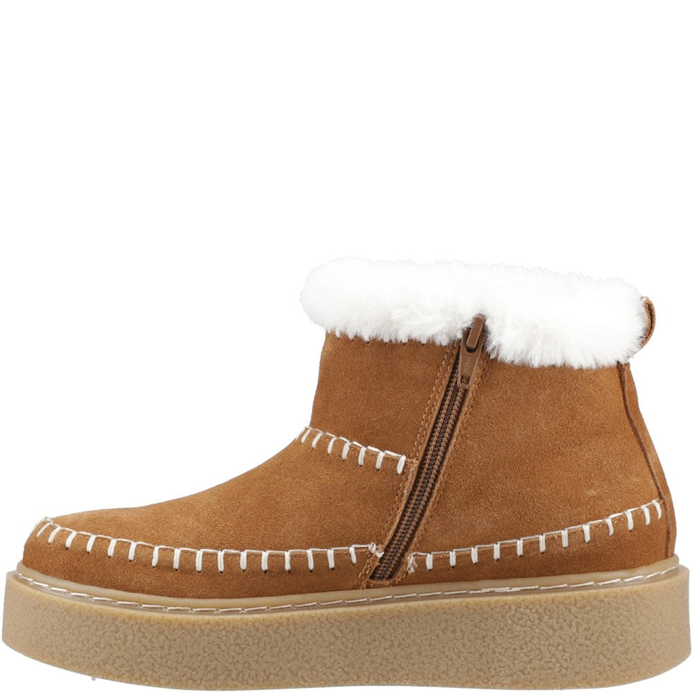 Ladies Ankle Boots Tan Hush Puppies Brielle Stitch Boot