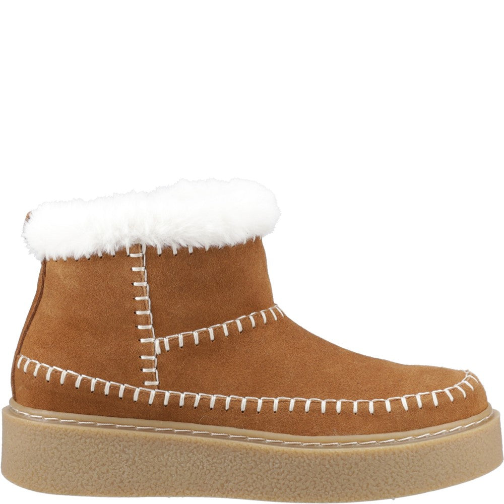 Ladies Ankle Boots Tan Hush Puppies Brielle Stitch Boot
