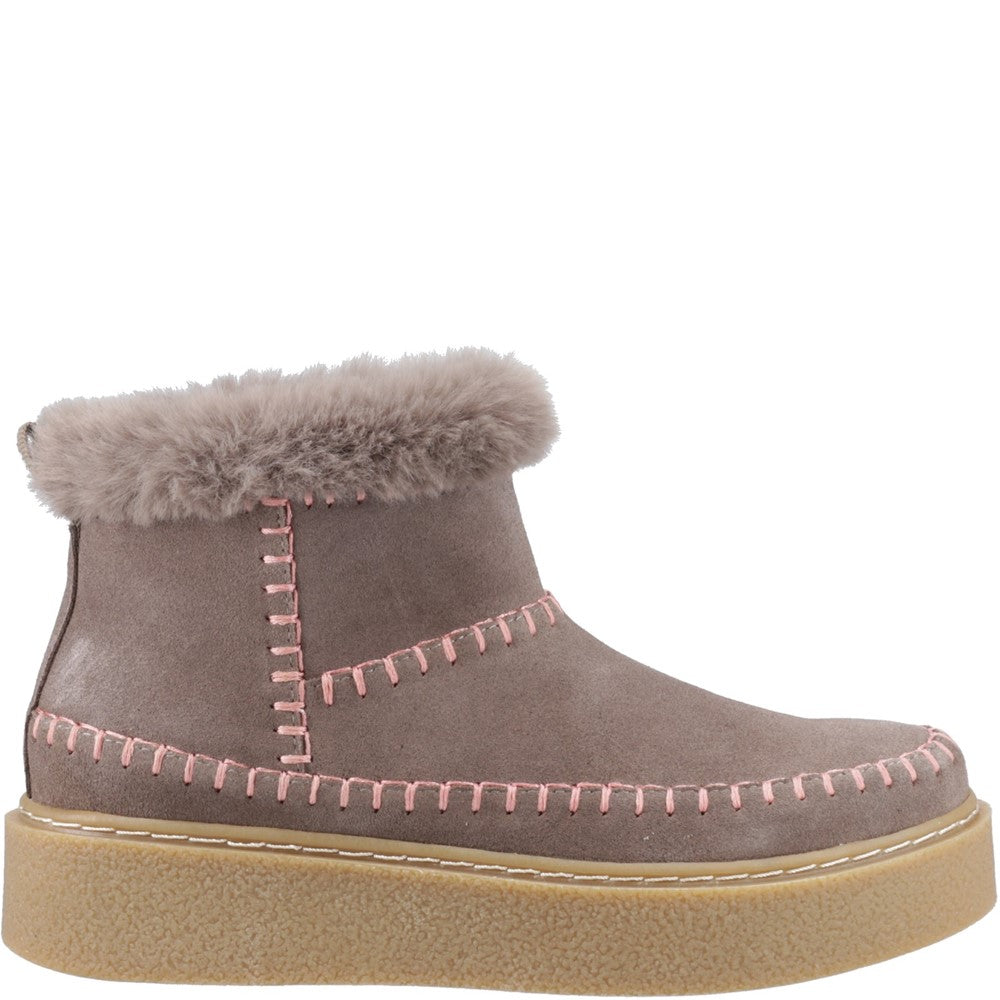 Ladies Ankle Boots Taupe Hush Puppies Brielle Stitch Boot