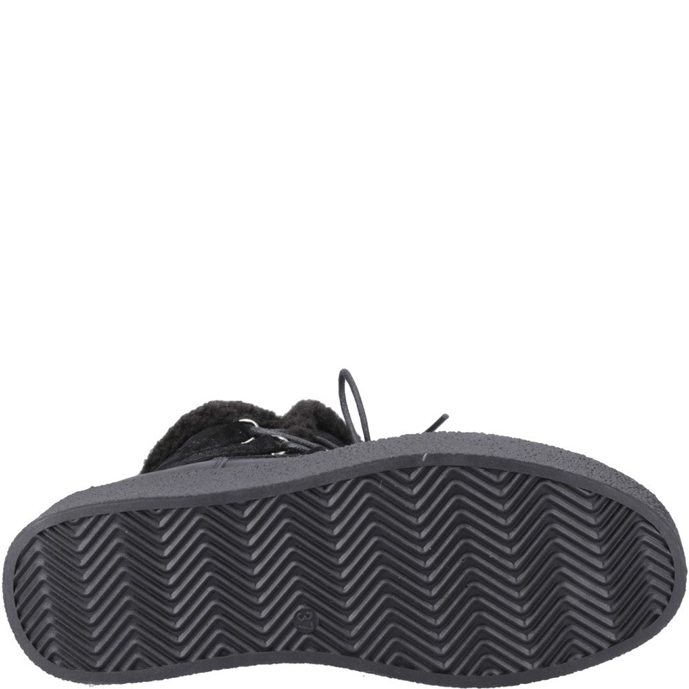 Ladies Ankle Boots Black Hush Puppies Bronte Ski Boot