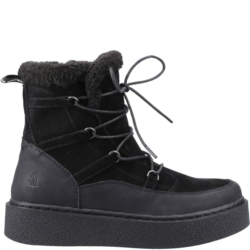 Ladies Ankle Boots Black Hush Puppies Bronte Ski Boot