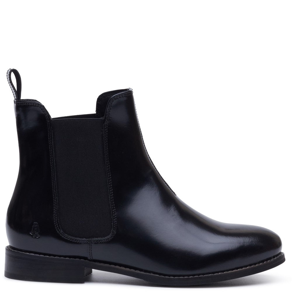 Ladies Ankle Boots Black Hi-Shine Hush Puppies Colette Boot