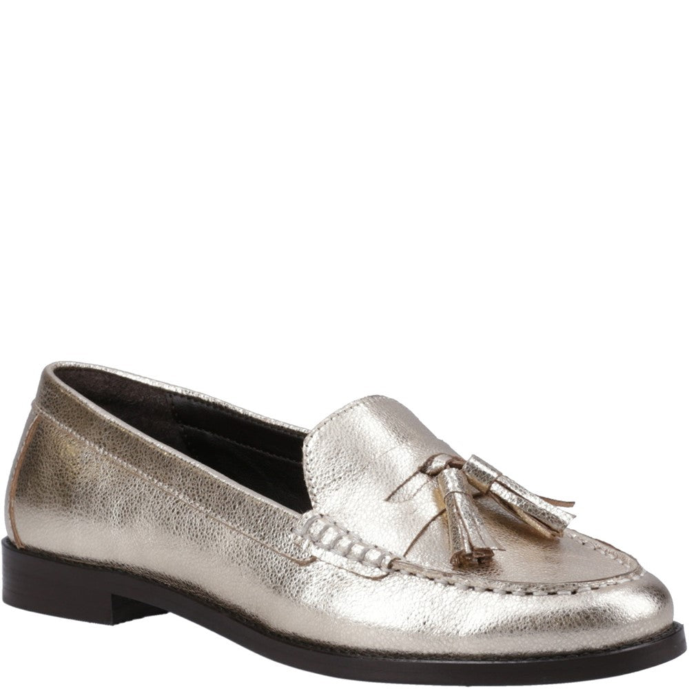 Slip On Ladies Shoes Gold Hush Puppies Connie Tassel Loafer