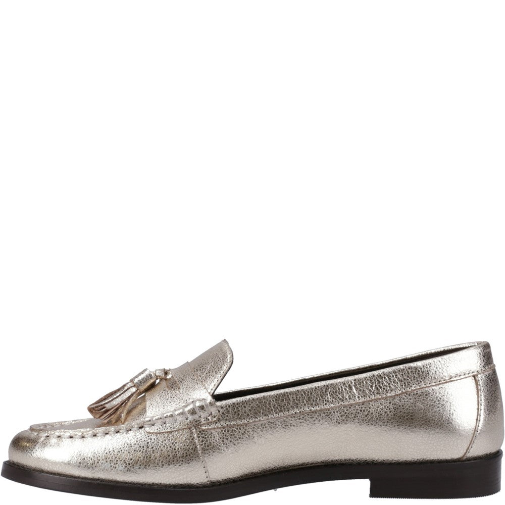 Slip On Ladies Shoes Gold Hush Puppies Connie Tassel Loafer