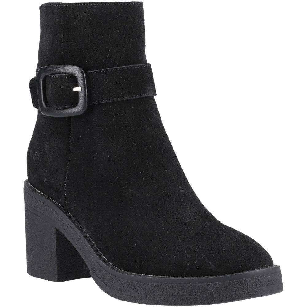 Ladies Ankle Boots Black Hush Puppies Fearne Buckle Boot
