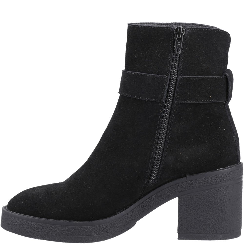 Ladies Ankle Boots Black Hush Puppies Fearne Buckle Boot