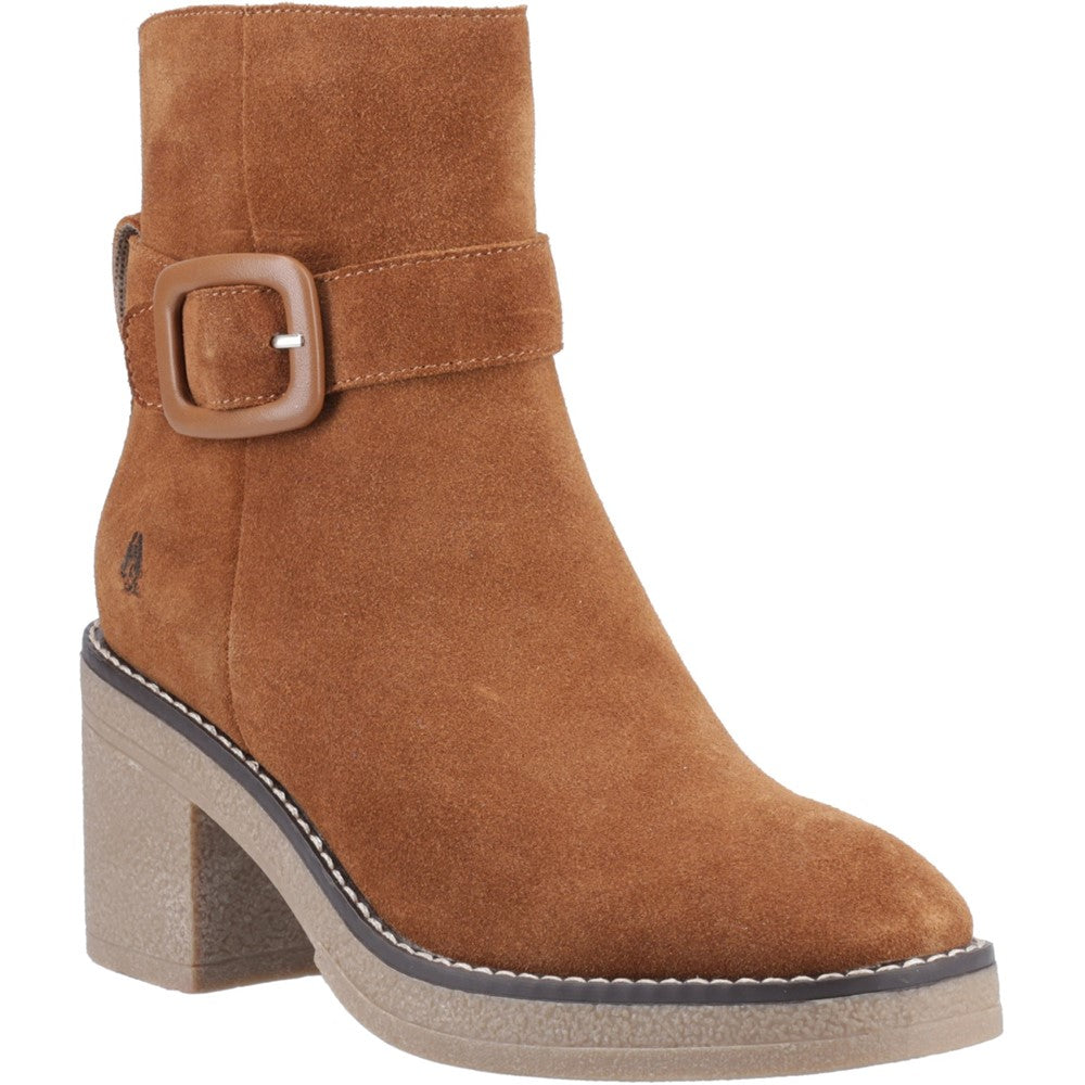 Ladies Ankle Boots Tan Hush Puppies Fearne Buckle Boot
