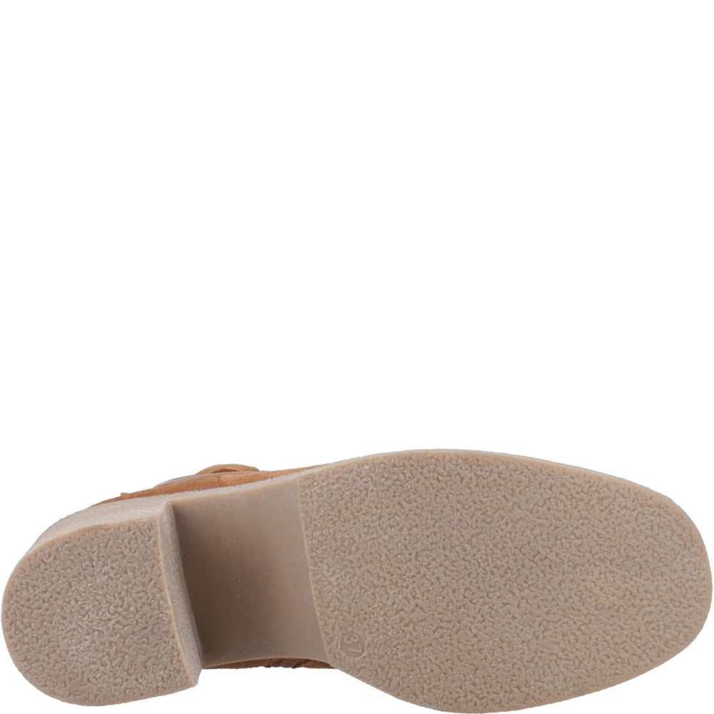 Ladies Ankle Boots Tan Hush Puppies Fearne Buckle Boot