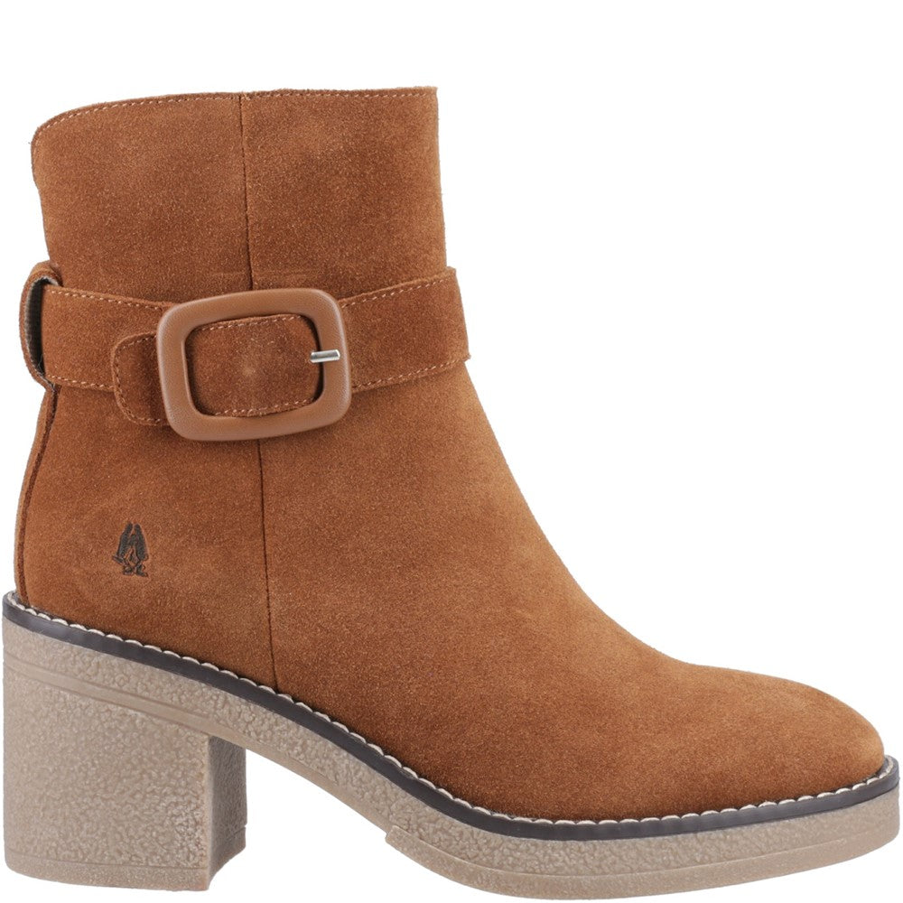 Ladies Ankle Boots Tan Hush Puppies Fearne Buckle Boot