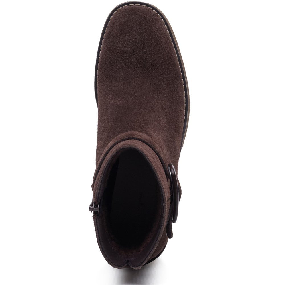 Ladies Ankle Boots Chocolate Hush Puppies Fearne Buckle Boot