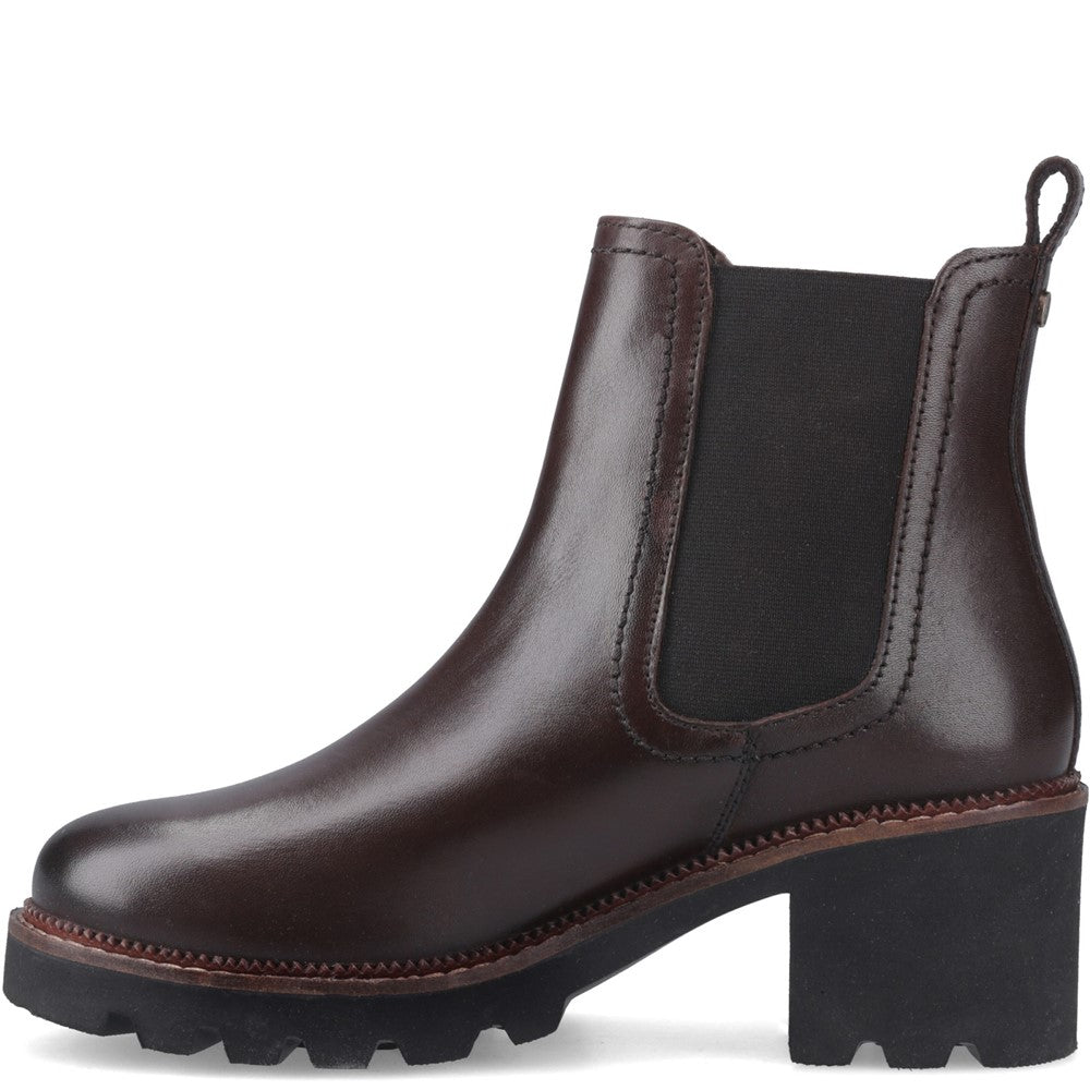 Ladies Ankle Boots Chocolate Hush Puppies Gaia Chelsea Boot