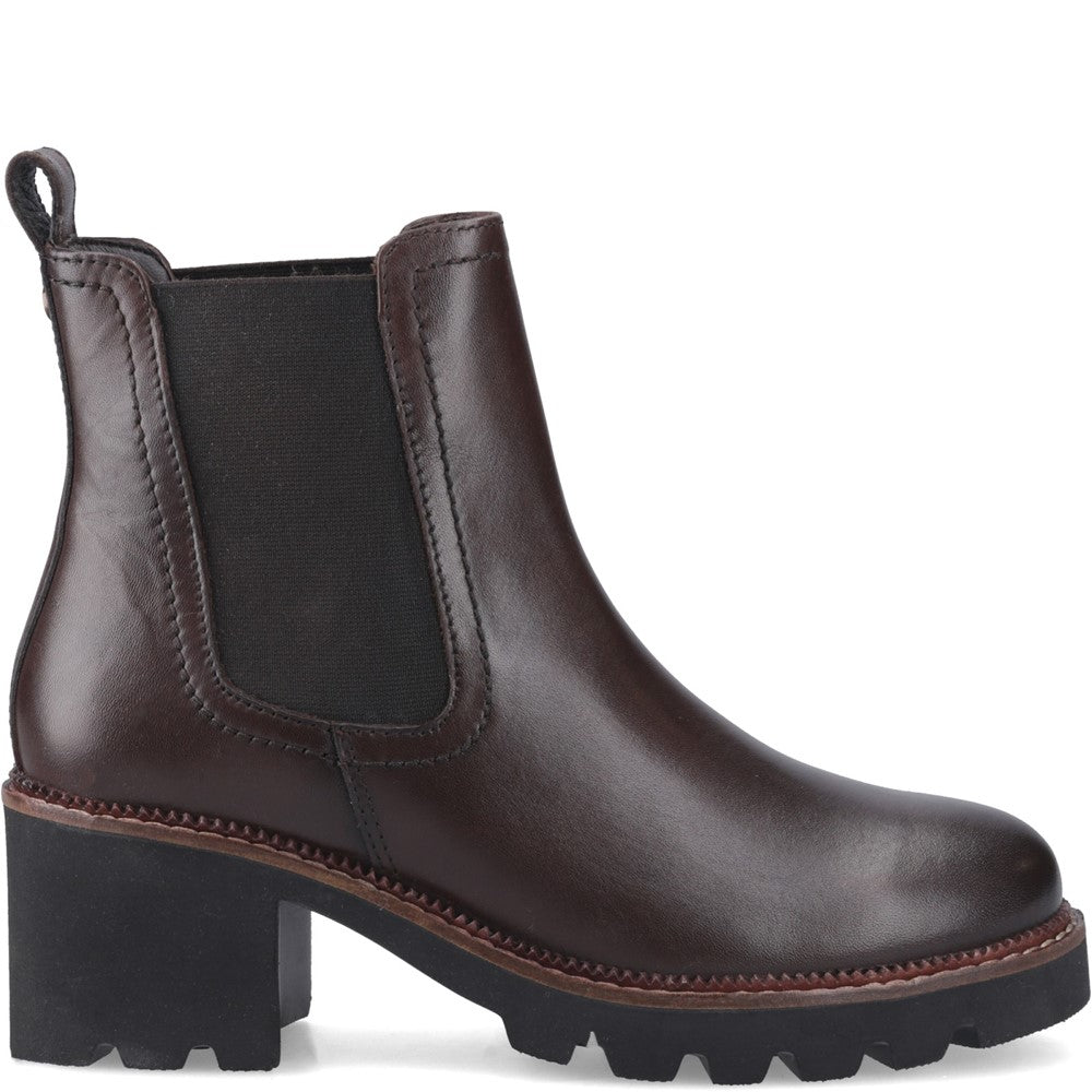 Ladies Ankle Boots Chocolate Hush Puppies Gaia Chelsea Boot