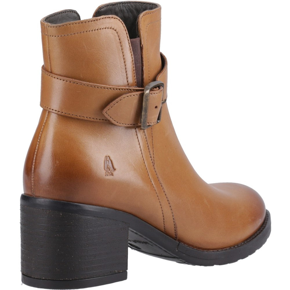 Ladies Ankle Boots Tan Hush Puppies Hensley Buckle Boot