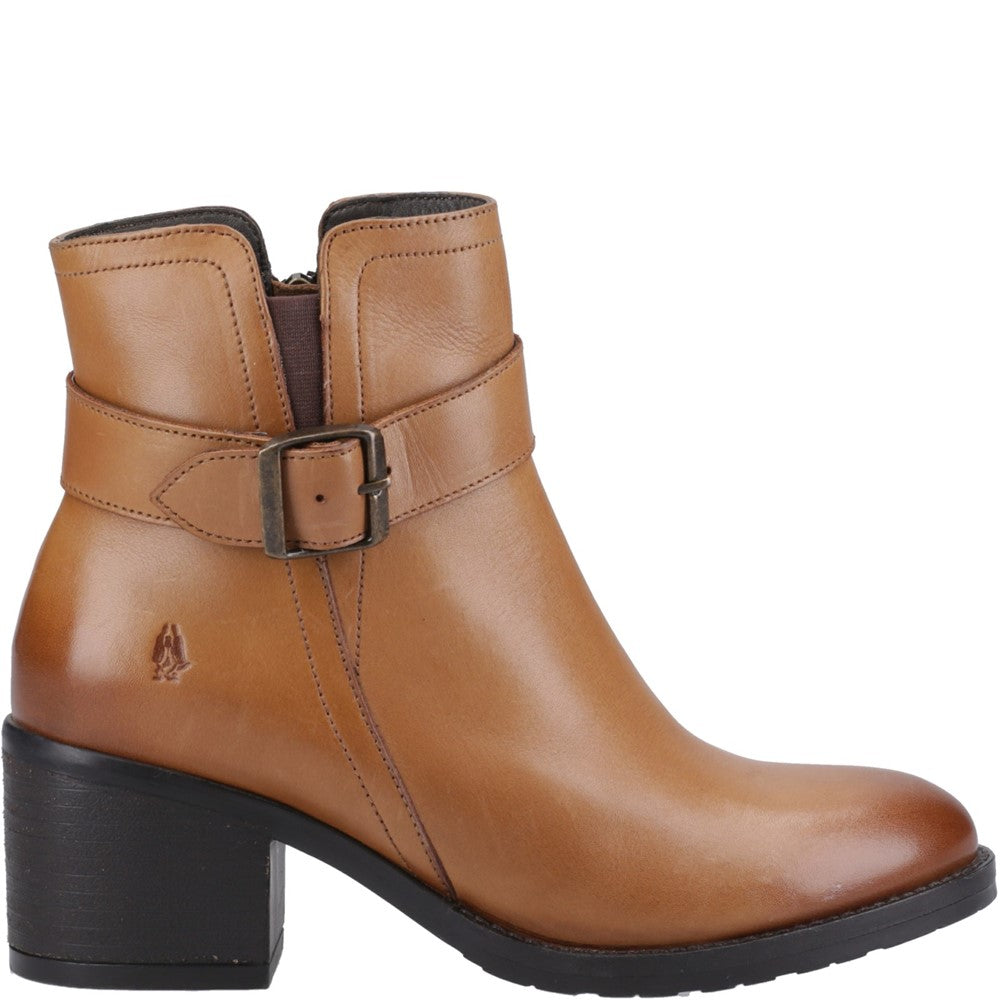 Ladies Ankle Boots Tan Hush Puppies Hensley Buckle Boot