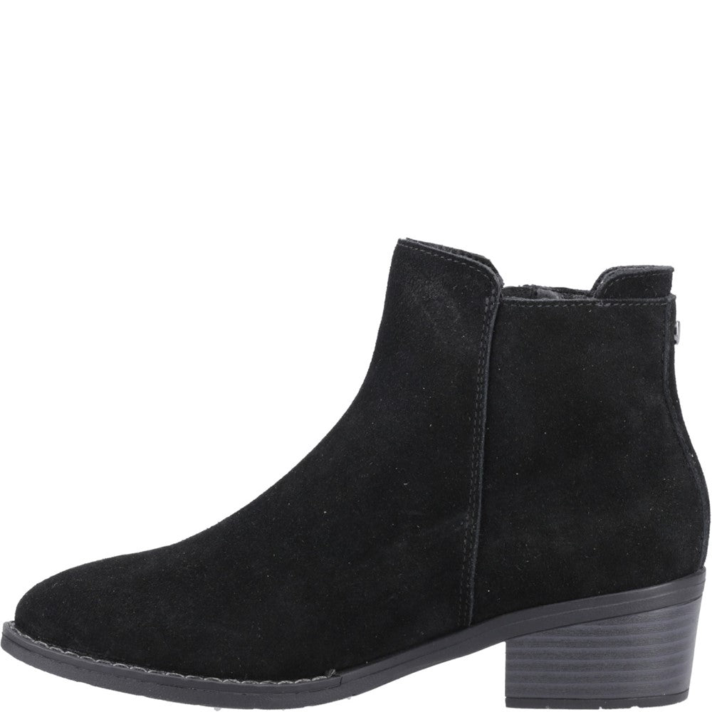 Ladies Ankle Boots Black Hush Puppies Ingrid Zip Boot