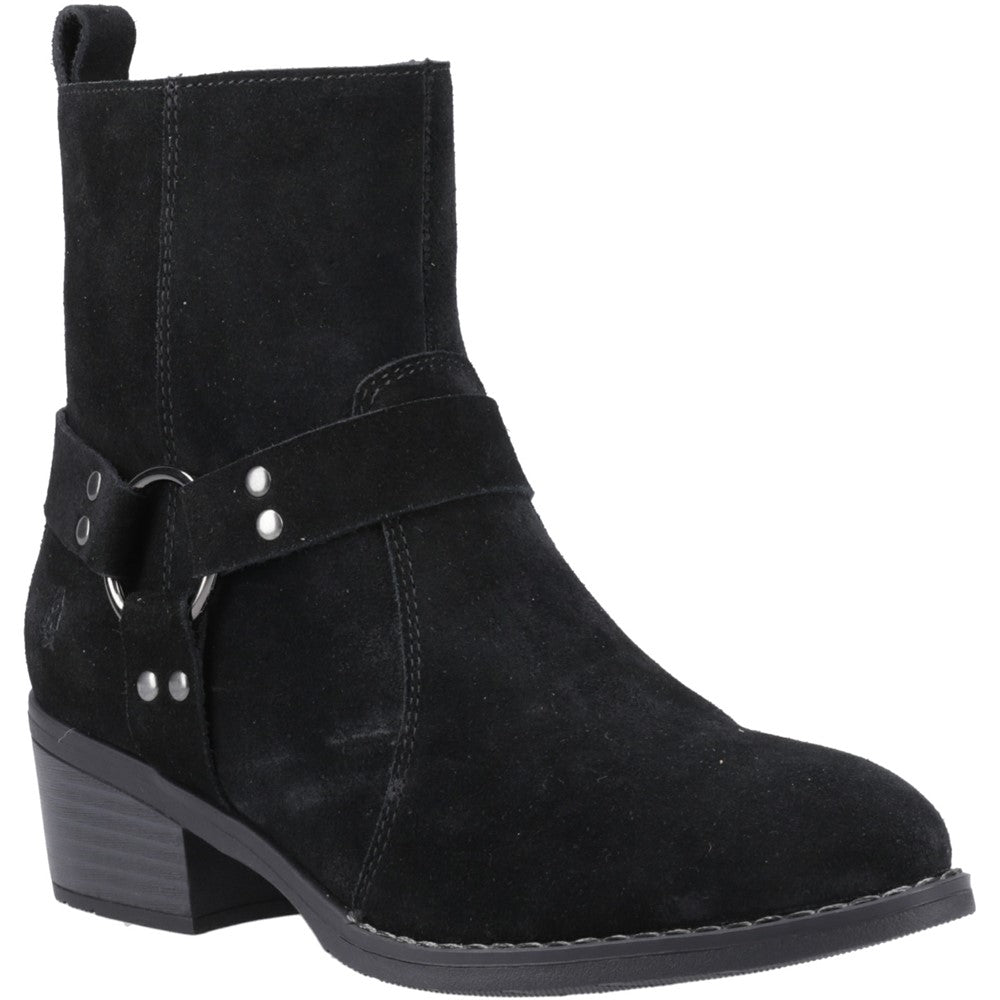 Ladies Ankle Boots Black Hush Puppies Iria Buckle Boot