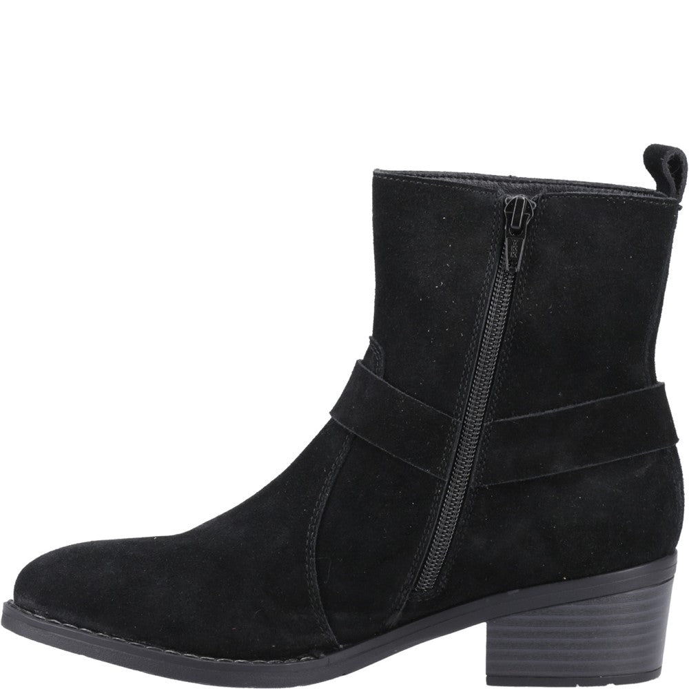 Ladies Ankle Boots Black Hush Puppies Iria Buckle Boot