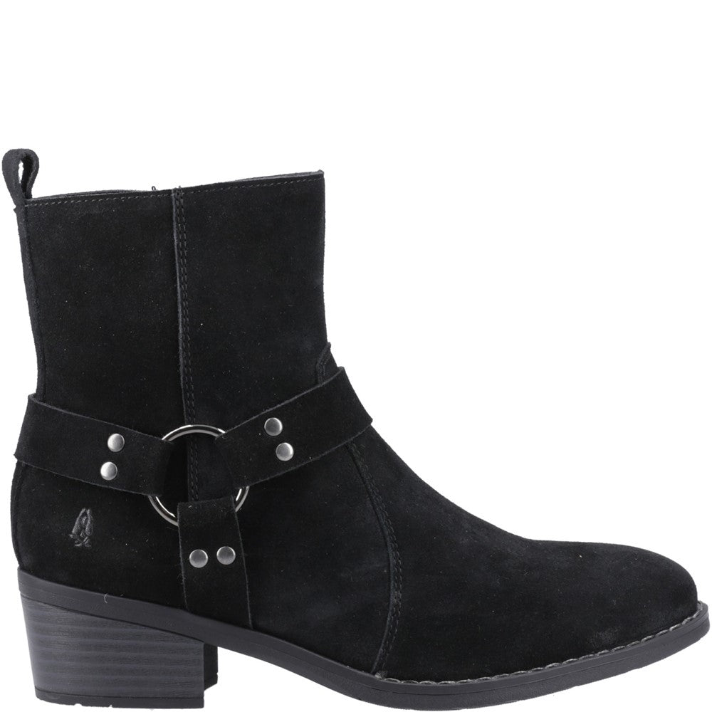 Ladies Ankle Boots Black Hush Puppies Iria Buckle Boot