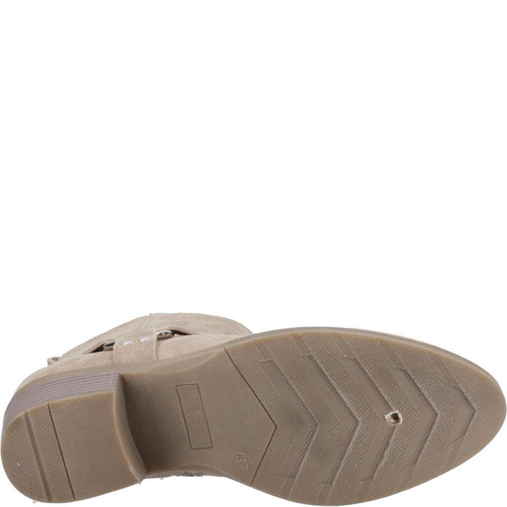 Ladies Ankle Boots Taupe Hush Puppies Iria Buckle Boot