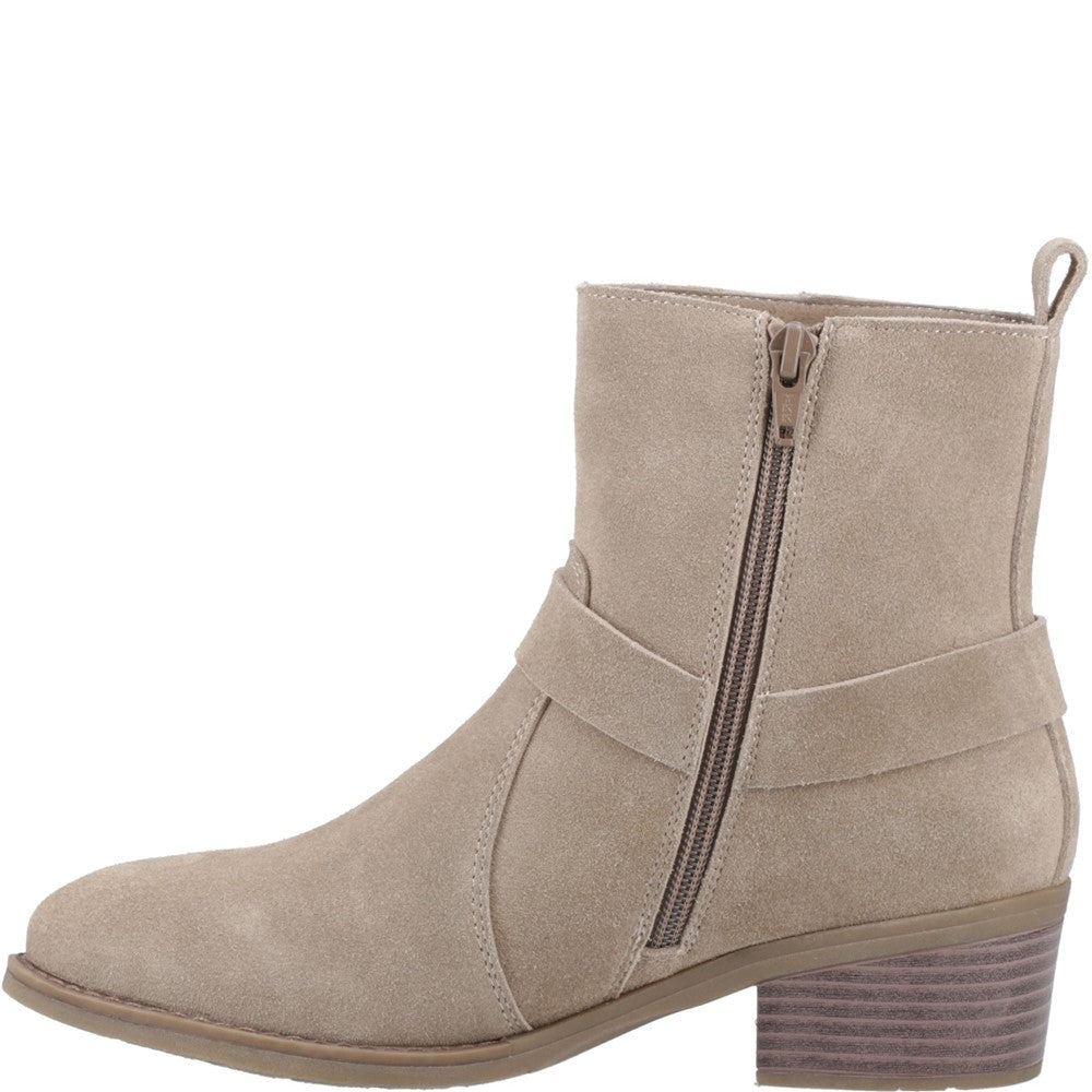 Ladies Ankle Boots Taupe Hush Puppies Iria Buckle Boot