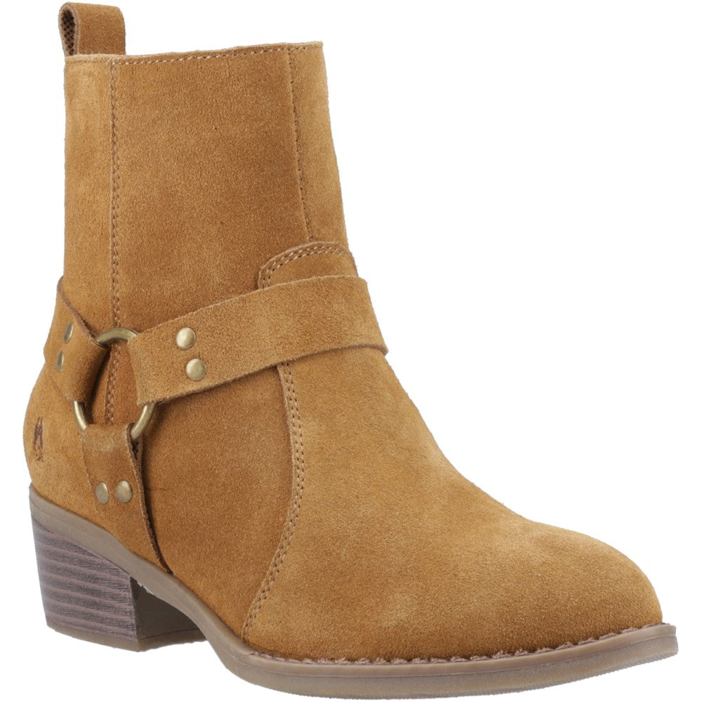 Ladies Ankle Boots Tan Hush Puppies Iria Buckle Boot