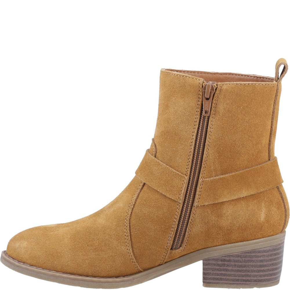 Ladies Ankle Boots Tan Hush Puppies Iria Buckle Boot