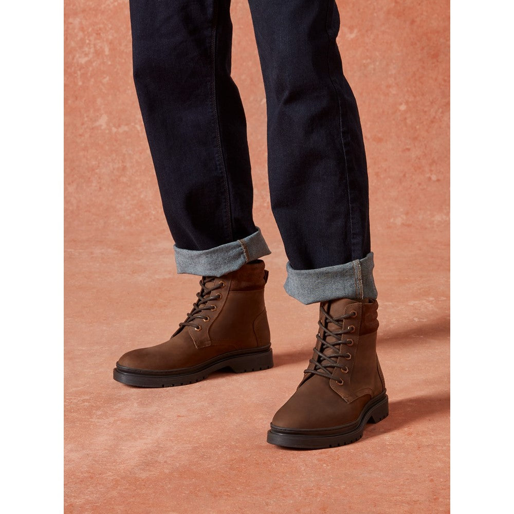 Mens Boots Brown Hush Puppies Jarrod Lace Boot