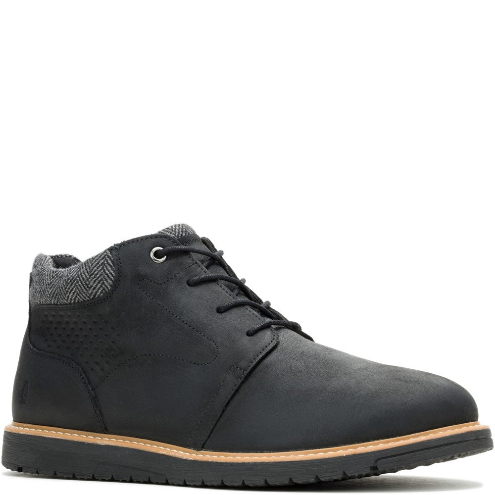 Mens Boots Black Hush Puppies Jenson Lace Boot