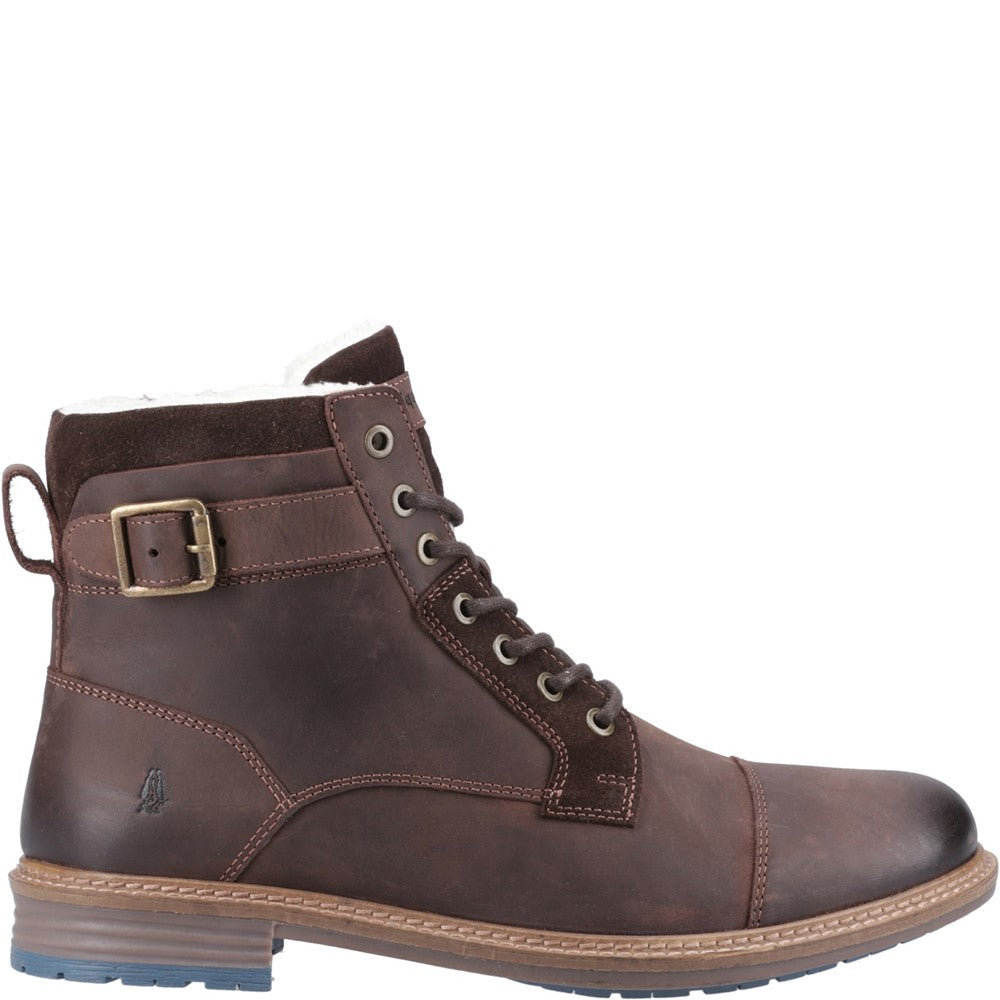 Mens Boots Brown Hush Puppies Jordan Buckle Boot