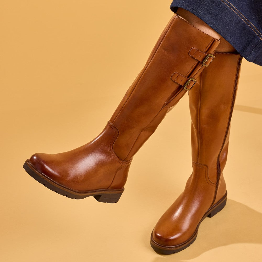 Ladies Long Boots Tan Hush Puppies Tallulah Long Boot