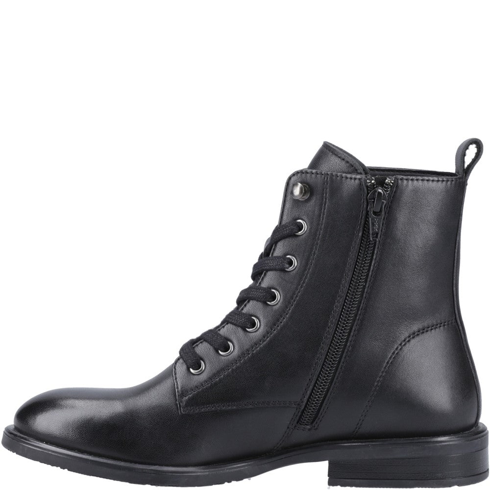 Ladies Ankle Boots Black Hush Puppies Valentina Lace Boot