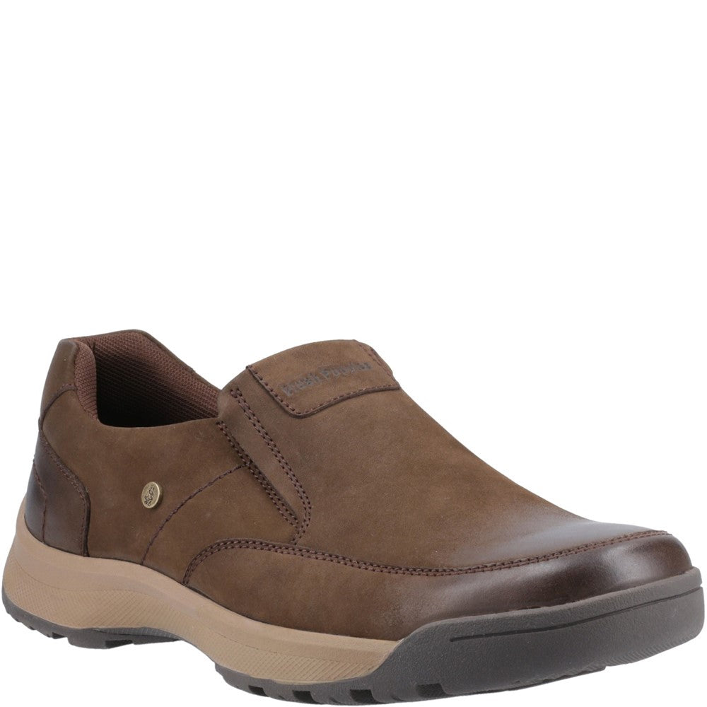 Mens Classic Slip On Shoes Brown Hush Puppies Vaun Slip On