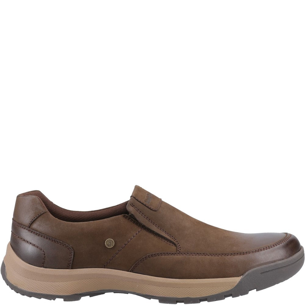 Mens Classic Slip On Shoes Brown Hush Puppies Vaun Slip On
