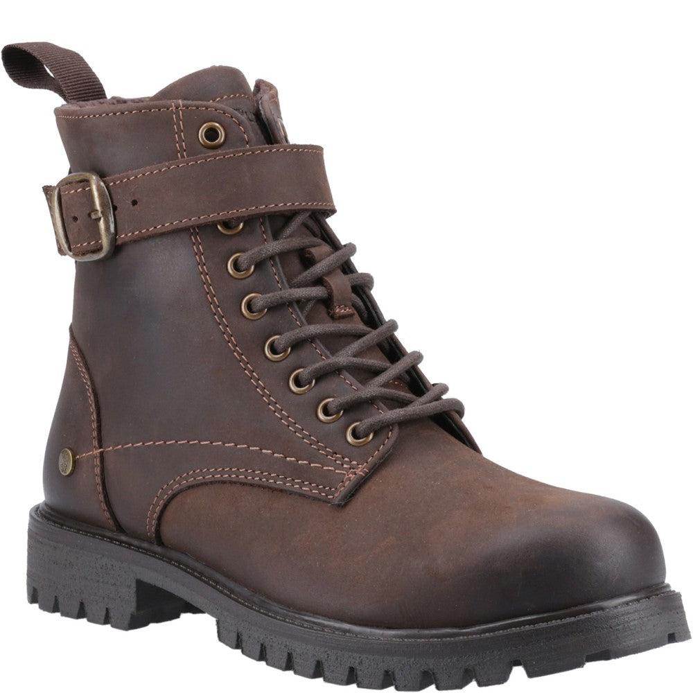 Ladies Ankle Boots Brown Hush Puppies Wanda Lace Boot