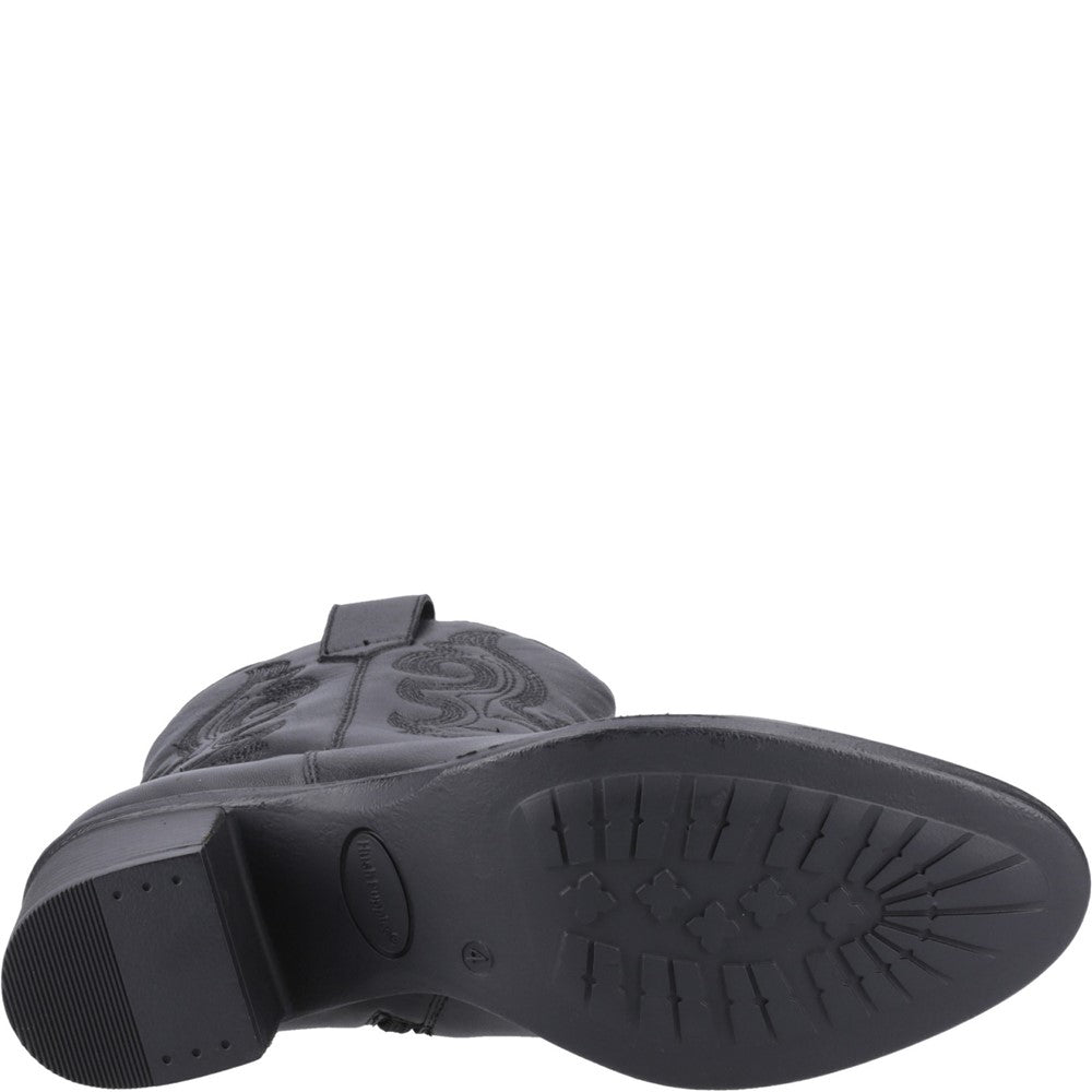 Ladies Ankle Boots Black Hush Puppies Wynn Stitch Boot