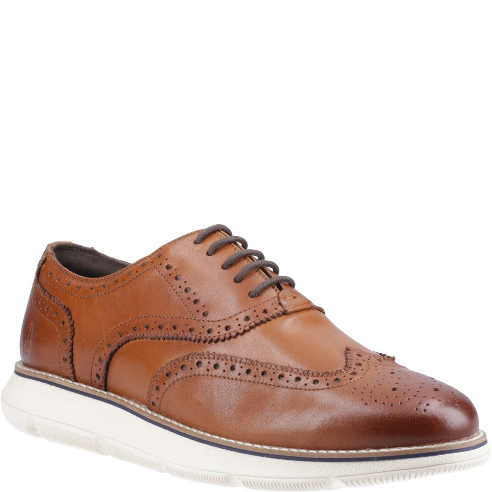 Lace Mens Summer Tan/White Hush Puppies Zach Brogue