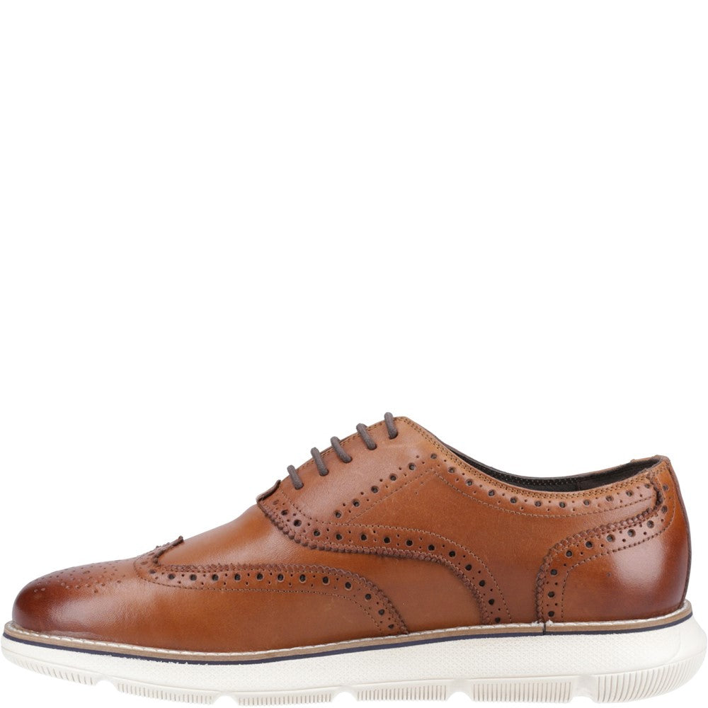 Lace Mens Summer Tan/White Hush Puppies Zach Brogue