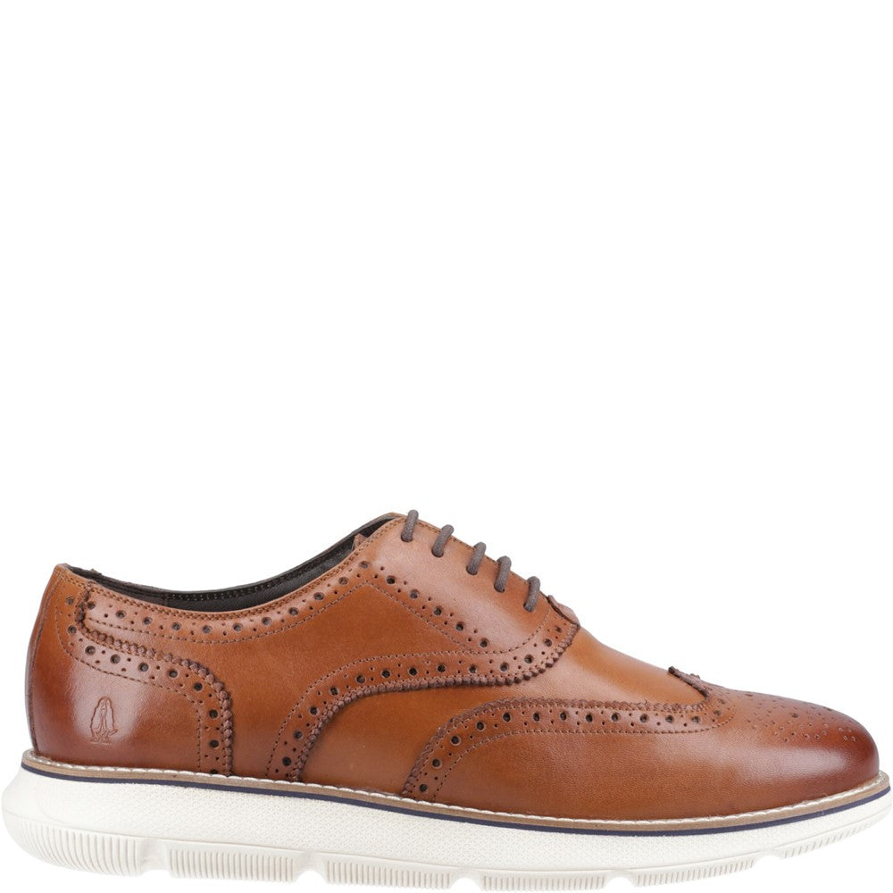 Lace Mens Summer Tan/White Hush Puppies Zach Brogue