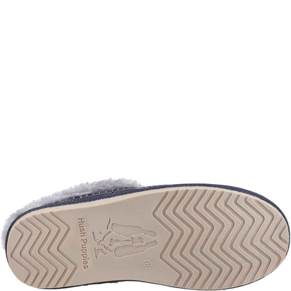 Classic Mens Slippers Navy Hush Puppies Atticus Slipper
