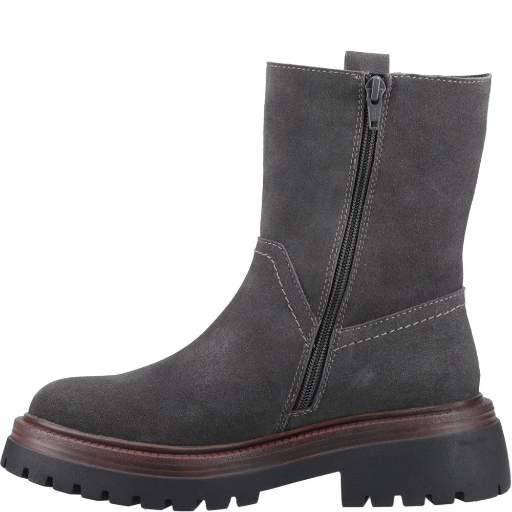 Ladies Ankle Boots Charcoal Hush Puppies Rebecca Boot