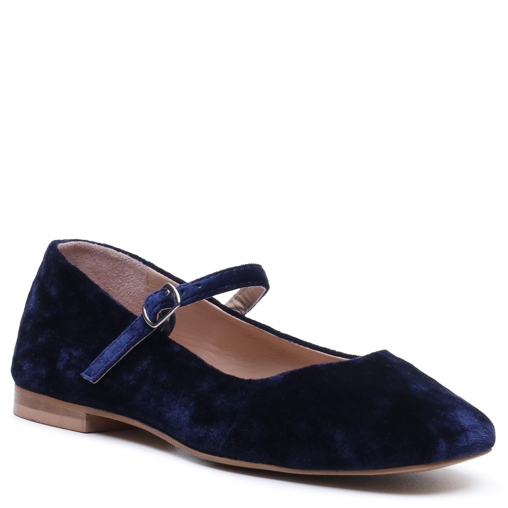 Ballerinas Navy Hush Puppies Pasha Velvet Ballerina