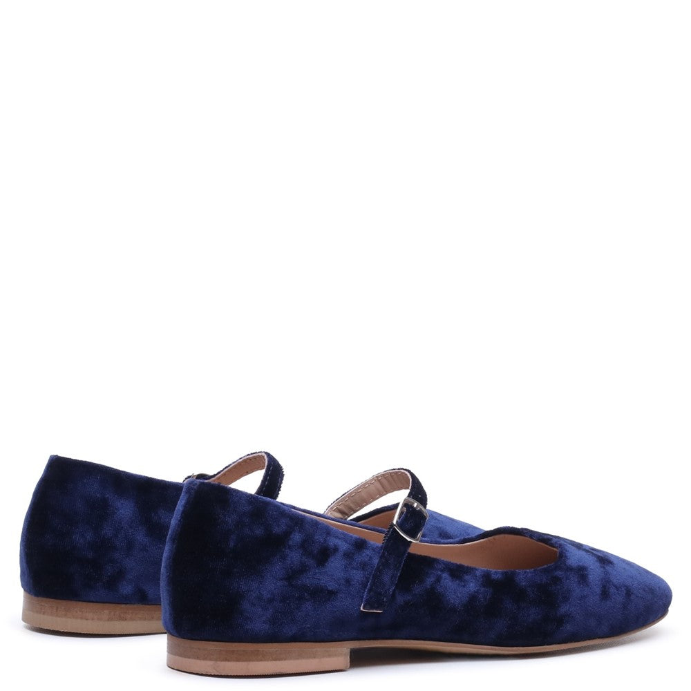 Ballerinas Navy Hush Puppies Pasha Velvet Ballerina
