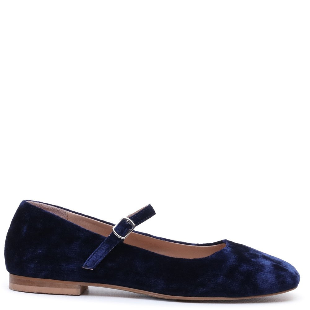 Ballerinas Navy Hush Puppies Pasha Velvet Ballerina