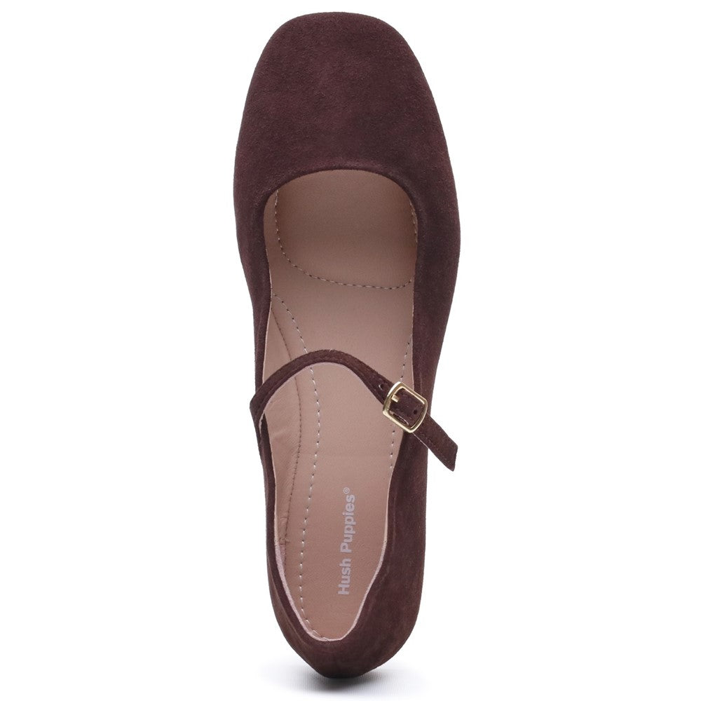 Ballerinas Chocolate Hush Puppies Pasha Suede Ballerina